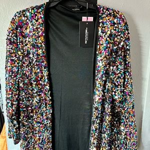 ( Pretty little thing ) sequin kimono jacket / cardigan, Size : US: L / UK: 18